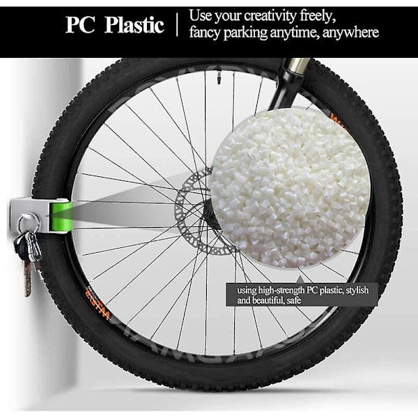 Sykkelparkeringsspenne Veggfeste MTB Landeveissykkel Vertikal Oppbevaringshylle Klemme Sykkelstativ Displaystativ Spenner MTB Sykkel, Grønn-442cm