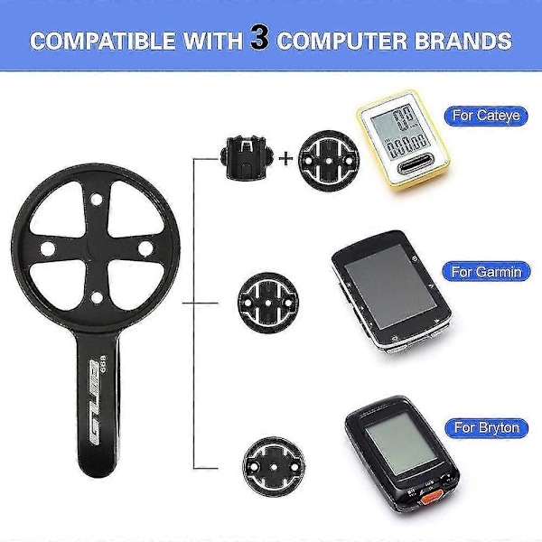 22,2 mm Cykel Tt Styre Datorfäste Med 4 Adaptrar För Garmin För Bryton För Cateye För Spor-FCY
