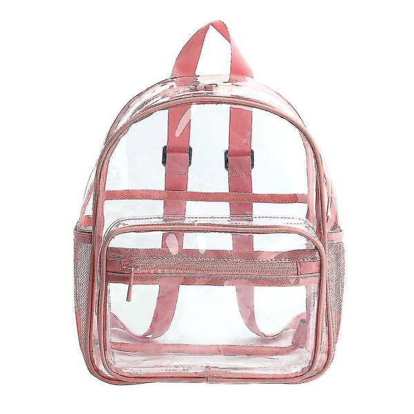 Genomskinlig Ryggsäck, Skolväska Transparent Reseryggsäck Sminkväskor, Se Igenom Ryggsäckar pink