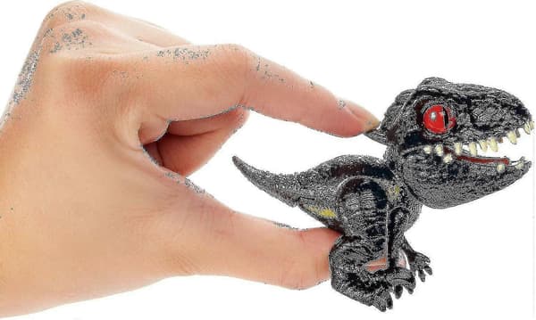 4-pack Jurassic World Dinosaur Snap Squad Samlarobjekt för Visning, Lek och Fästfunktion för Ryggsäckar, Lunchväskor Wg