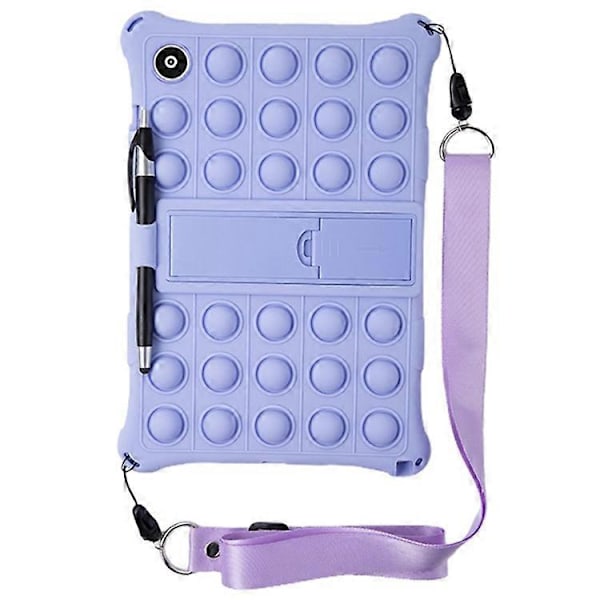 Kompatibel med Galaxy Tab A8 10.5 (2021) Fidget Sensorisk Silikon Bubbla Ångest Stress Relief Leksaker Halkfri Textur Tablet Skydd Purple