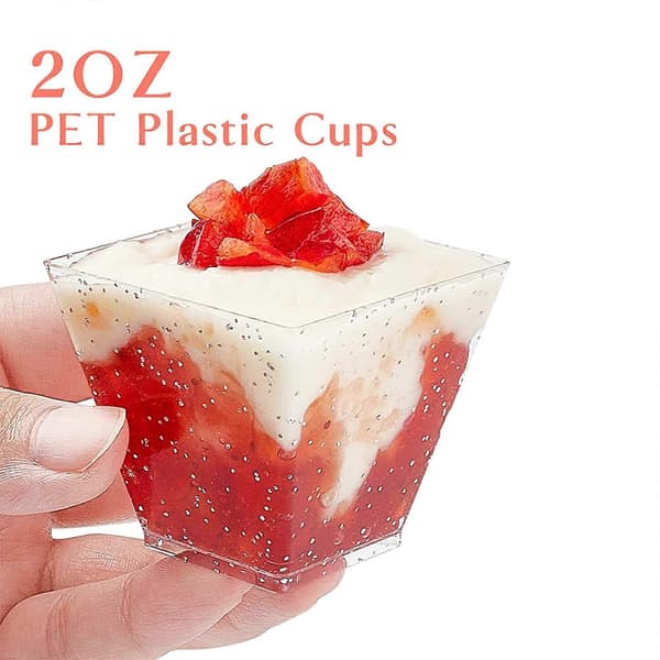 Matmuggar Transparenta Puddingkoppar Matbehållare Dessertkopp Bakverktyg