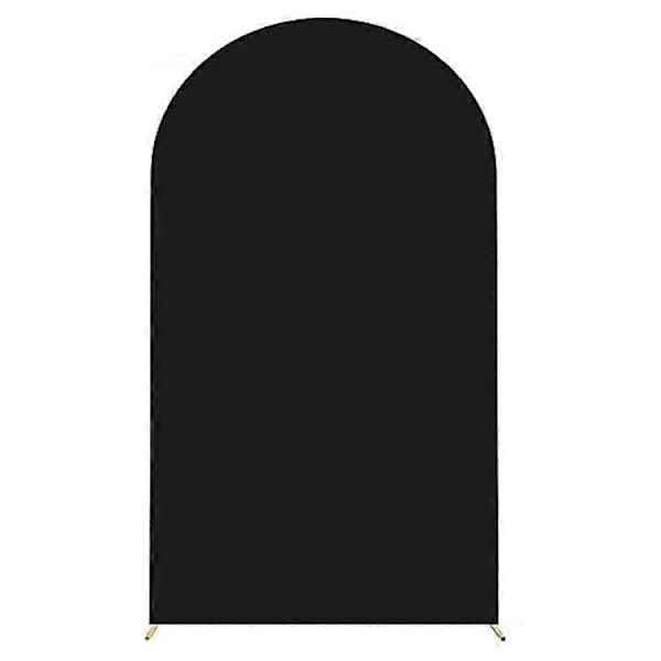 5FT 65x150cm U-Formet Bakgrunnsbue Ramme Stativ Elastisk Trekk for Bryllupsseremoni Bursdagsfest Black