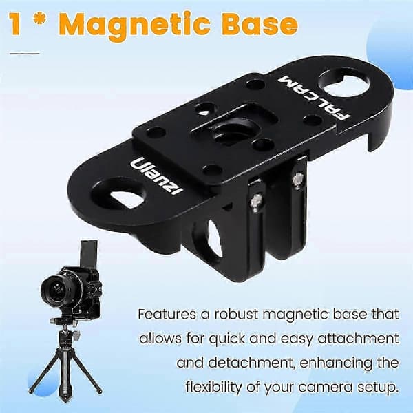 for Mount til Action Camera Mount Magnetisk Base - Allsidig Adapter for Forbedret Filming