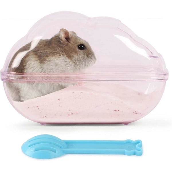 Stor Hamster Sandbad Beholder Gennemsigtige Skyer Hamster Badeværelse med Skovl Sæt til Små Kæledyr Bur
