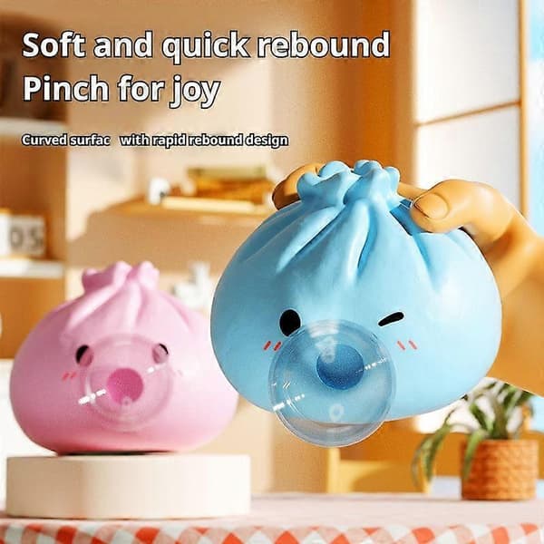 Dumpling Squeeze Toy - Stressavlastning, Snabb Återhämtning, 6.5cm, Silikon BlueBubble