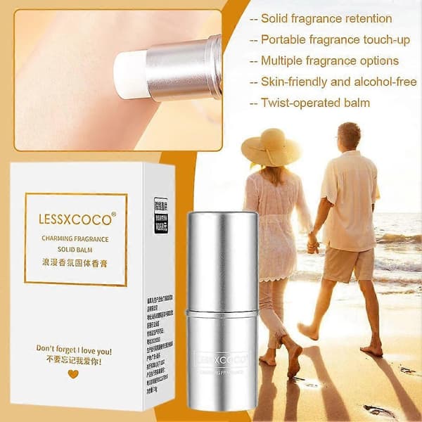 LESSXCOCO Charming Fragrance Body Solid Balm Natural Fresh Deodorant Förbjuden ros