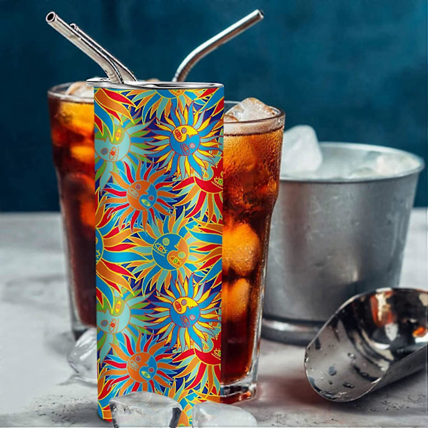 9 Sæt Sublimerings Tumbler Silikonebånd Ærme til 20 Oz Tynde Lige Emner Kopper med Transfer