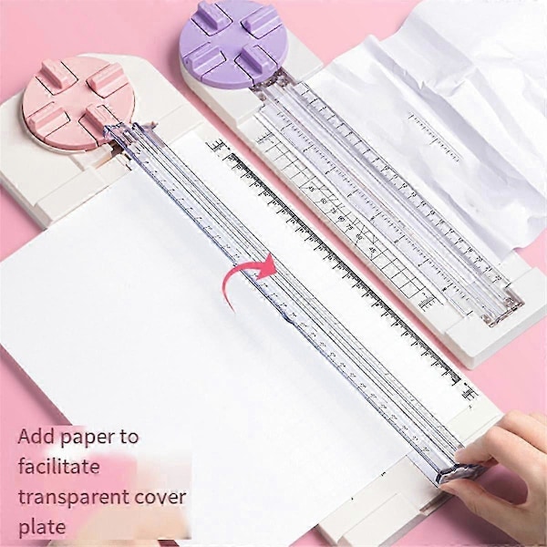 Papirkutter Håndverk Papirkutter, 4-i-1 Papirkutter 12 tommer Håndverk Papirkutter For Multifunksjon Scrapbooking Verktøy Blå