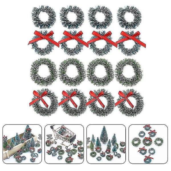 16 st Julkrans DIY Tallbarrsringar av trä bd