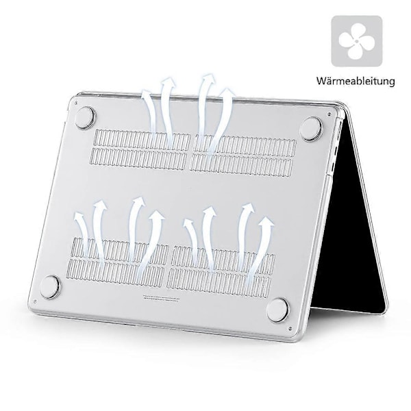 Kotelo, joka on yhteensopiva UUDEN MacBook Air 13,6 tuuman M2 A2681:n (vuoden 2022 malli) kanssa, erittäin ohut, sileä, kova suojakuori, kristallinkirkas