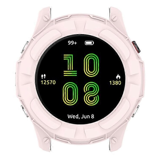 Kompatibel För Garmin Forerunner 255 Mjukt TPU Klockskydd Utskuren Design Anti-Repor Skyddande Ram LightPink