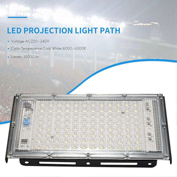100W LED-katuvalo AC 220V-240V Ulkovalaisin Kohdevalo IP65 Vedenpitävä Seinävalaisin Puutarha R