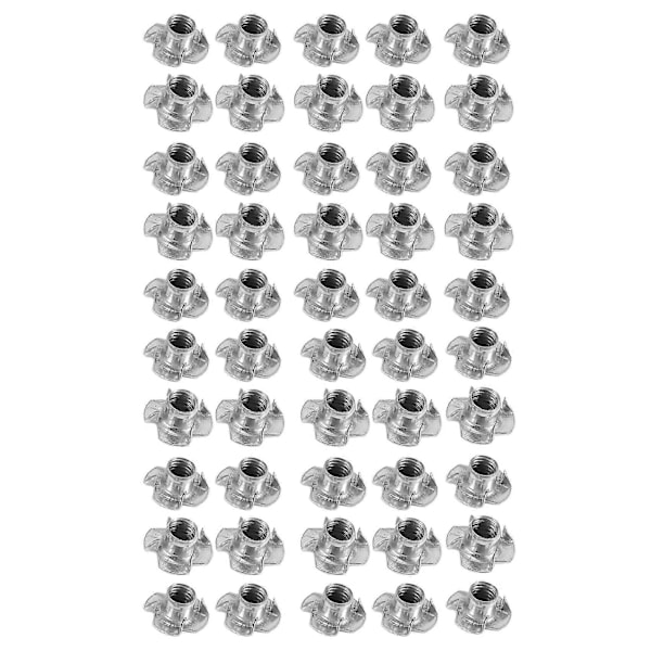 50 stk M8 metall Fangede T-muttere Taggete T-Blinde Muttere Metrisk