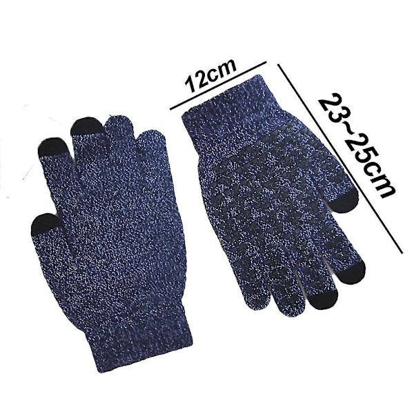 Vinterhandsker til mænd og kvinder - Touchscreen handsker skridsikker silikone S-l Grey S