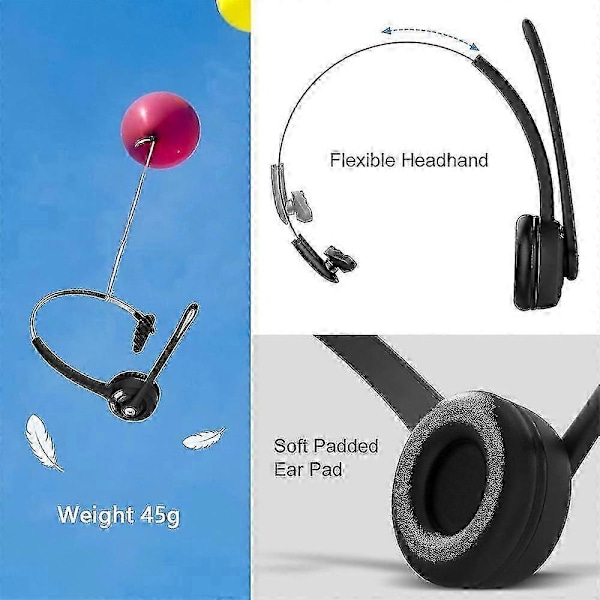 Bluetooth-headset / Mobiltelefonheadset, Headset M6 - Headset Bilheadset Bekvämt - Svart