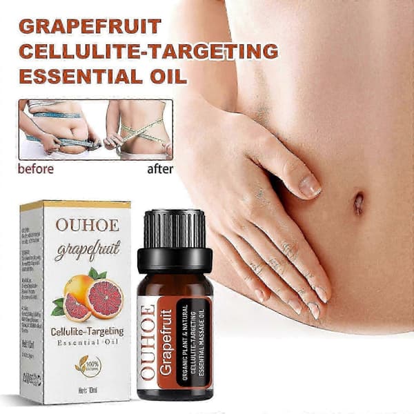 Grapefrugt Slankeolie til Tonet, Glat Hud - Anti-Cellulite & Detox