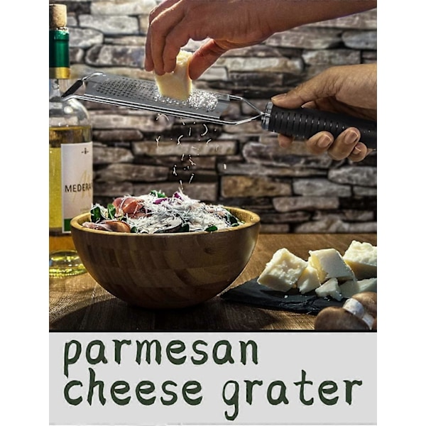 Premium Klassisk Vass Rivjärn i Rostfritt Stål, idealisk för Parmesan, Hårdost, Ingefära, Choklad