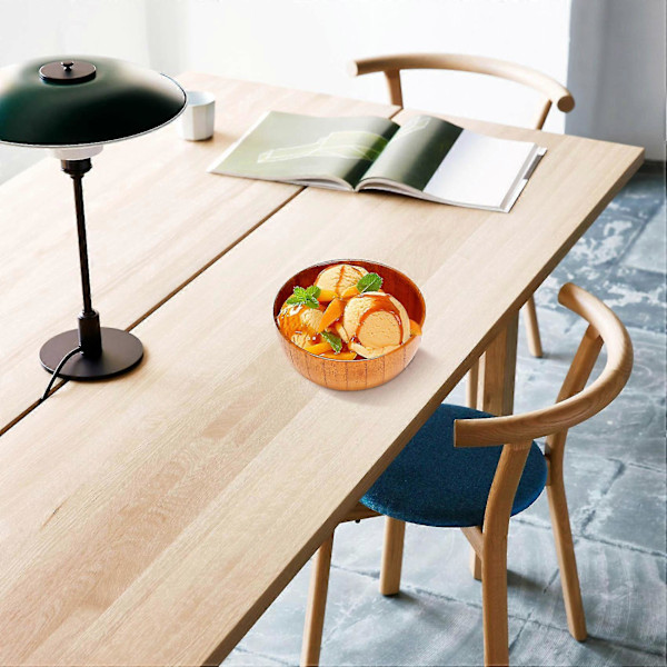 6 stk. Treskåler Serveringsservise for Ris, Suppe, Dip, Kaffe, Te, Dekorasjon Tresalatskål K
