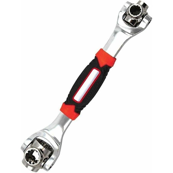48 i 1 Værktøj Topnøgle Fungerer med 360° Bolte 6 Kant Universal Bil Møbelreparation Professionelle Multi-Topnøgle Værktøjer 6 Kant, 12 Kant, Torx (Rød)