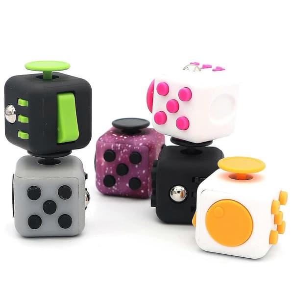 Fidget Cube Stress Angst Trykaflastende Legetøj Til Voksne Børn, Afslappende Black
