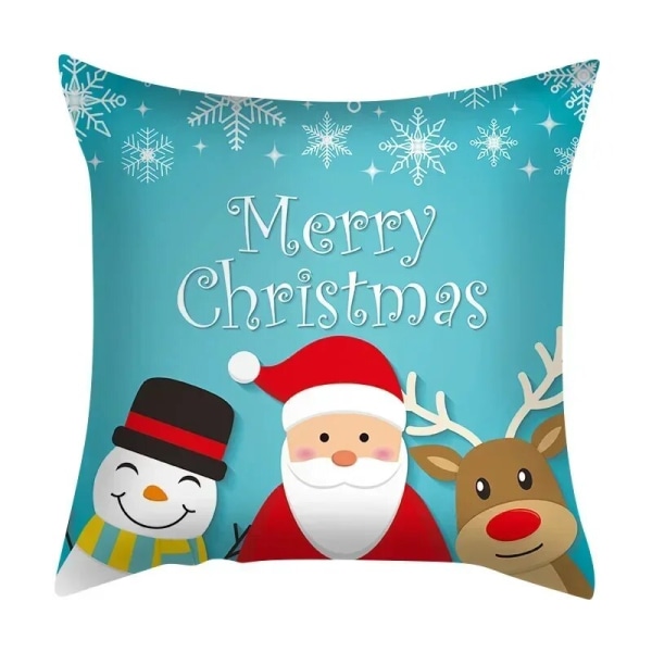 45cm Hyvää Joulua Tyynynpäällinen 2023 Joulukoriste Kodin Sisustus Uuden Vuoden Joulukoriste 2024 T99-16 45x45CM