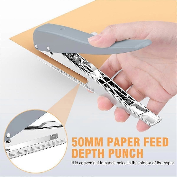 Kraftig enkelt hul punch, hulmaskine 25 ark kapacitet papir punch til papir ID PVC kort Scr