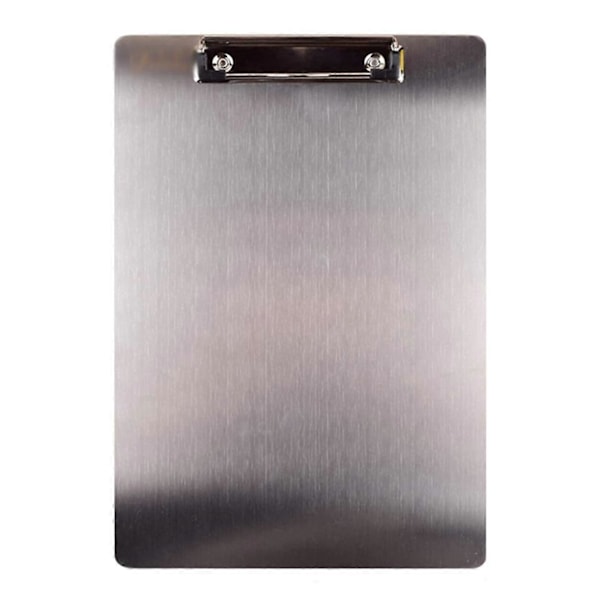 Metal Clipboard Mappe A4 Rustfrit Stål Tavle Regningsopbevaringsmappe Skrivefil Tavle Splint til B
