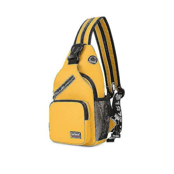 Liten Damryggsäck Casual Tjej Bröstväska Med Hörlurshål Reseryggsäck Multifunktionell Ryggsäck Yellow