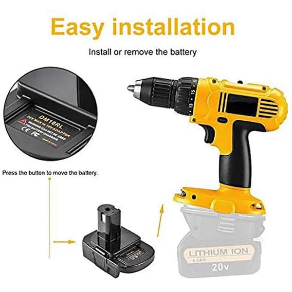 Dewalt Milwaukee -muuntimen 20v/18v sovitin Ryobi 18v akulle