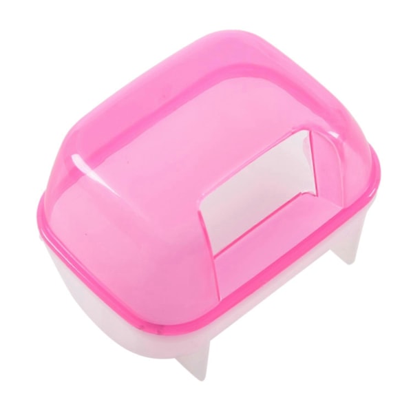 Rosa Vit Liten Hamster Bad Sandbur Husdjur Badrum 10 x 7 x 7cm