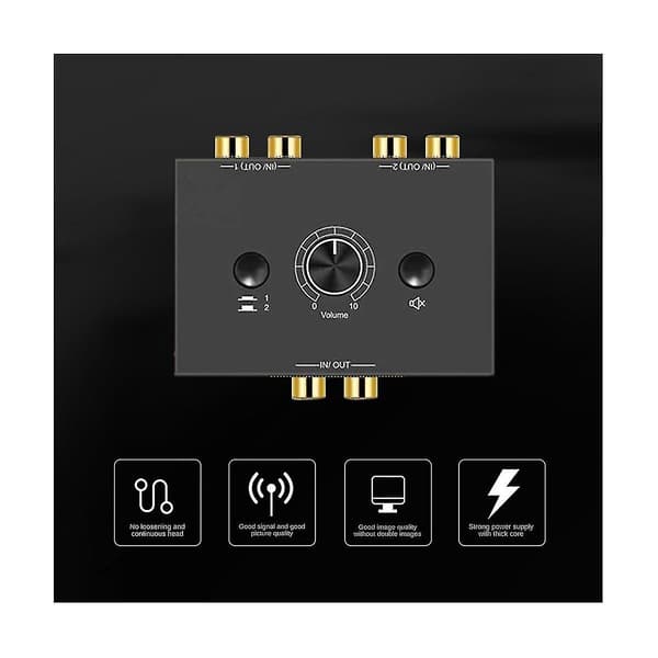 2 Ind 1 Ud 1 Ind 2 Ud Hurtig Lydomskifter Lydstyrkekontrol Controller Til Multi-enhedsforbindelse Hurtig Omskiftning