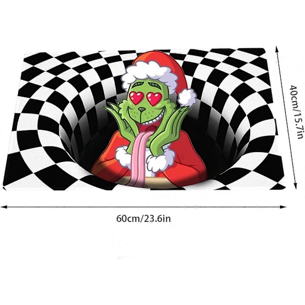 Joulukoriste sisä- ja ulkokäyttöön, 3D-visuaalinen illuusio matto