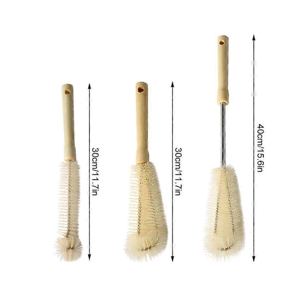 Pitkävartinen kuppiharja puu nailon 30cm 40cm pullonpuhdistustyökalu C 40cm