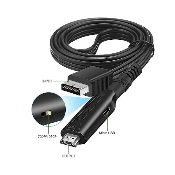til PS1 PS2 til -Kompatibel Spillekonsol Tilslutning TV HD Kabel Multifunktionel Bærbar Praktisk