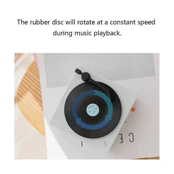 Levysoitin Kaiutin Bluetooth-yhteensopiva V5.0 Vinyylilevysoitin Stereo Vintage Kannettava Kaiutin Vihreä