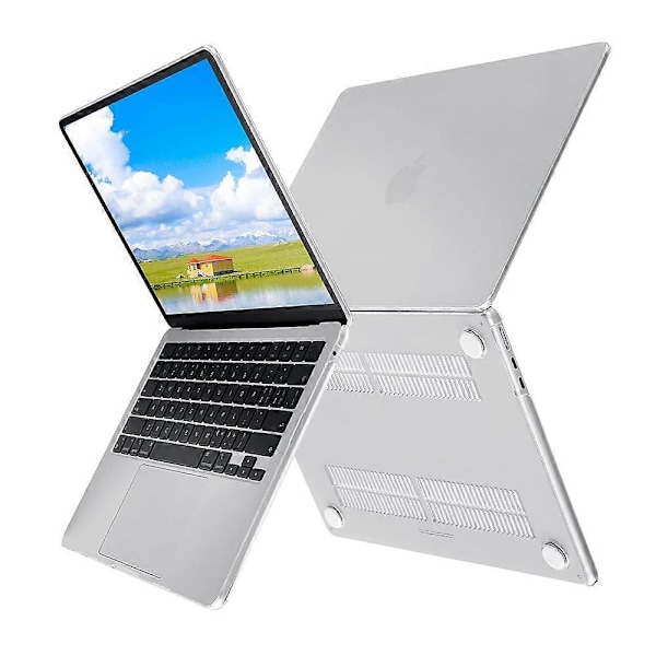 Etui kompatibelt med NY MacBook Air 13,6 tommer M2 A2681, 2022-udgivelse, ultratyndt glat hårdt beskyttelsesetui, krystalklar
