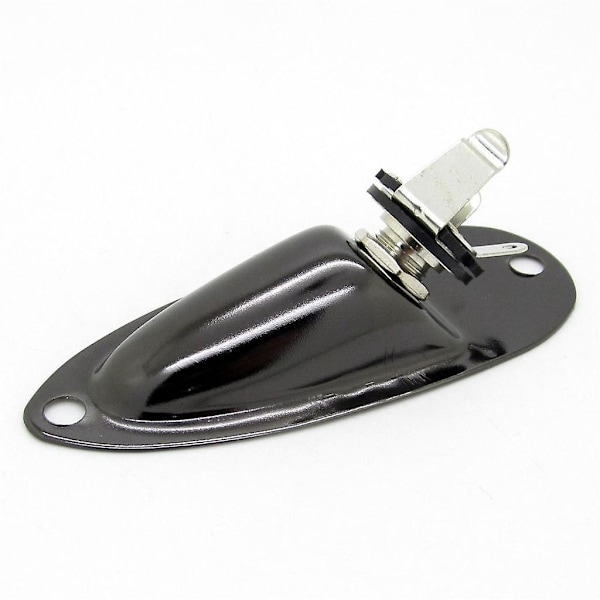 Musta Vene-tyylinen 1/4 tuuman Kitaran Mikrofonin Ulostulon ja Tulon Liitäntäpistorasia Stratocaster-kitaralle