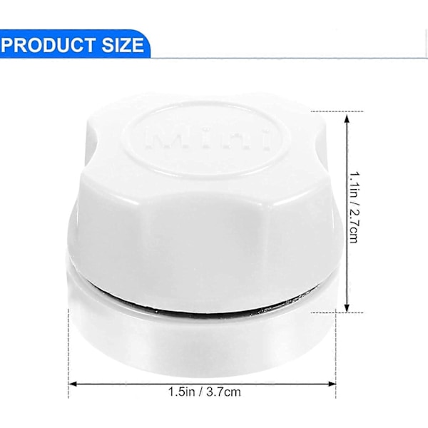 Mini akvarium glas magnetisk rengöringsborste, algskrapa för små akvarier (vit)