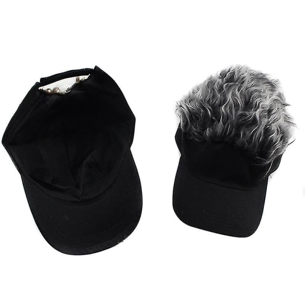 Unisex Låtsashår Visir Hatt Golf Peruk Keps Justerbar Party Kostym Hatt För Kvinnor Män Gray