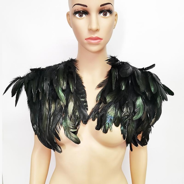Feather Shawl Iriscent Rooster Hackle Natural Feather kaulus