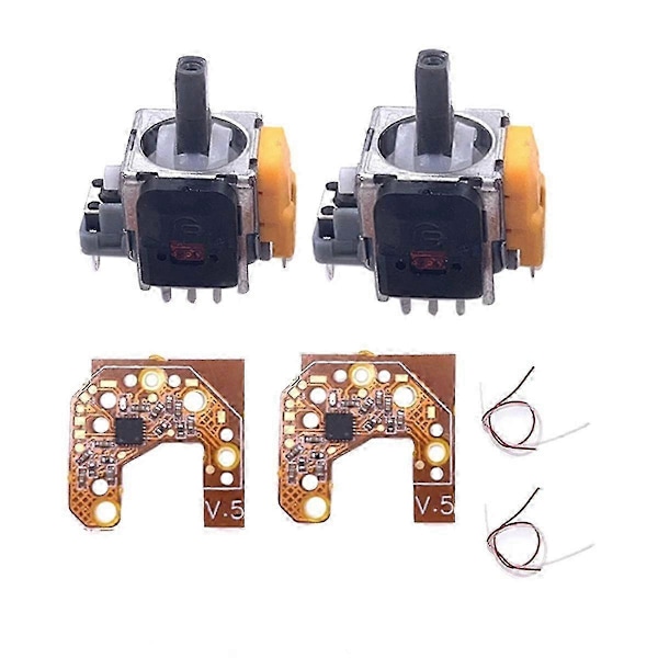 2 stk. Hall Effect Joystick & Kalibreringskort for Gamepad Kontroller Senter/Ytre Ring Justering
