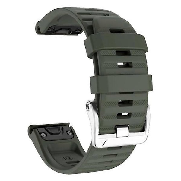 Kompatibel med Garmin Tactix 7 Pro / Fenix 7X / Fenix 6X Pro 26mm Klockarmband Silikonarmband med Stål Silver Spänne Turquoise