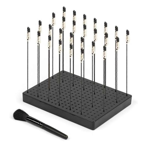Modelmalerstativbase (19 x 14 huller) og 27 stk. Alligator Clip Sticks Sæt Modelværktøjer til Ai