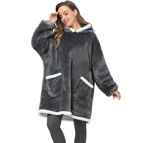 Oversized Hættetrøjer Sweatshirt Kvinder Vinter Hættetrøjer Fleece Kæmpe Tv Tæppe Med Ærmer Pullover Oversize Dame Hættetrøjer Sweatshirts style 11