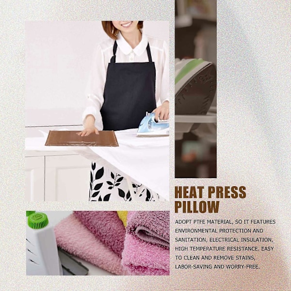 4 st/set 4 Storlekar PTFE Kuddar Värmepress Kudde Värmepressning fer Matta för Värmepress Digital Tr