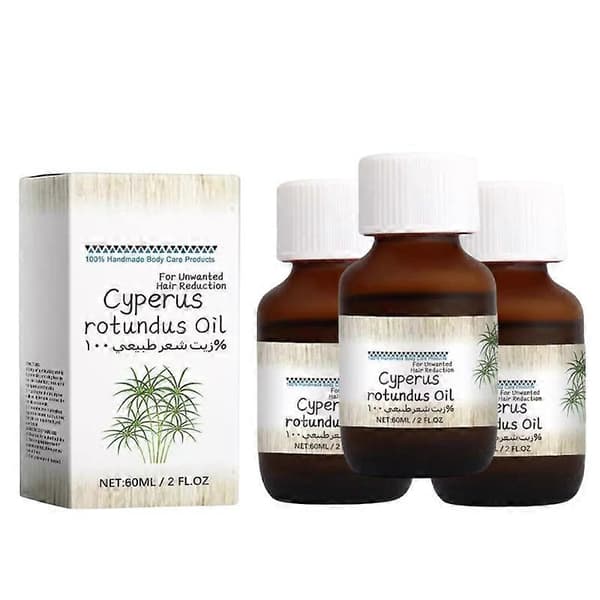 60 ml Cyperus Rotundus Olie til Hårfjerning, Reducerer Kropshårvækst HOT 3PCS