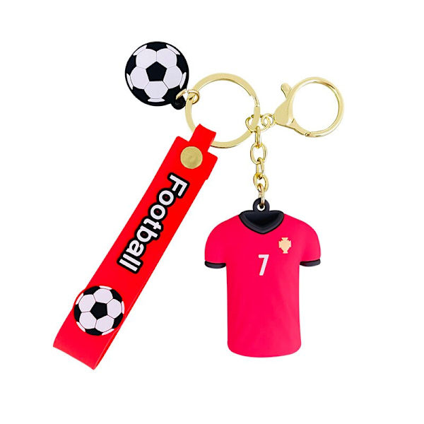 Fodboldtrøje Nøglering T-shirt Nøglering red