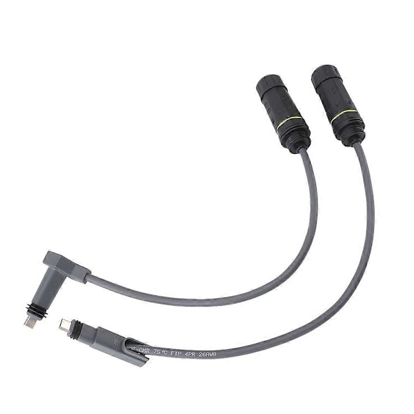 2 KPL Pistoke RJ45-adapteriin 1200 Mbps IP68 Vedenpitävä Ethernet-jatkokaapeli Plus Dishy & Rou -laitteille