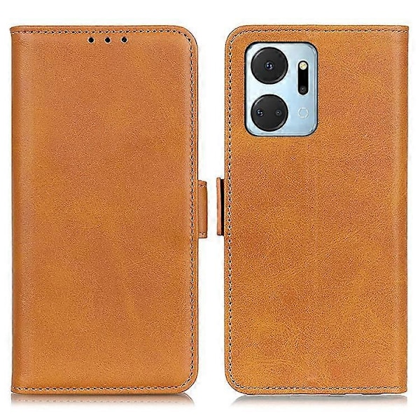 Kompatibel til Honor X7a 5G Ko Læder Tekstur Telefon Læder Cover Wallet Stand Telefon Etui Yellow